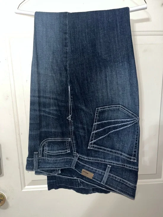 Ariat Dark Indigo Flare Jeans with Contrast Stitching - Picture 1 of 1